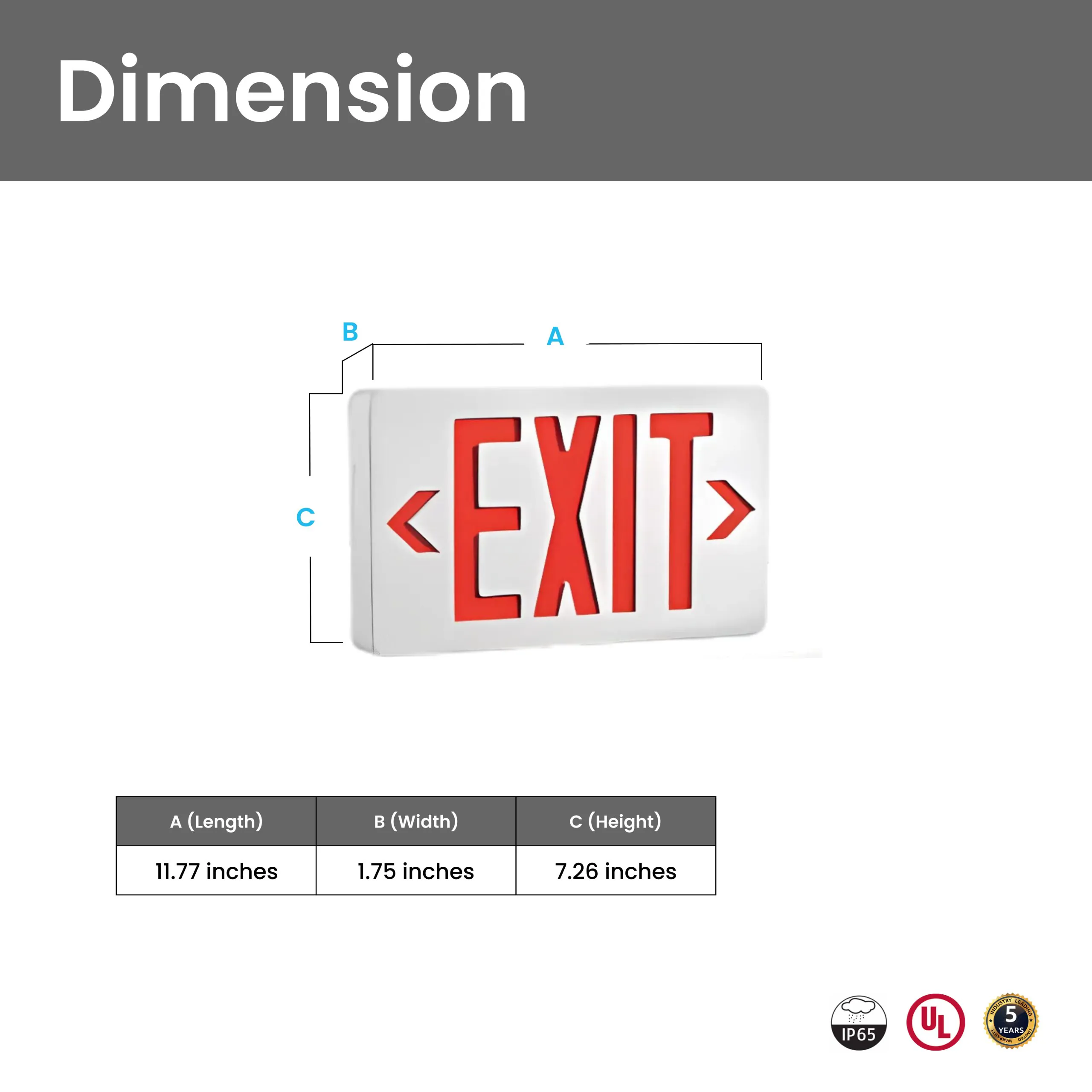 LED Thermoplastic Emergency Exit TK-EE-7007 Series - Image 2